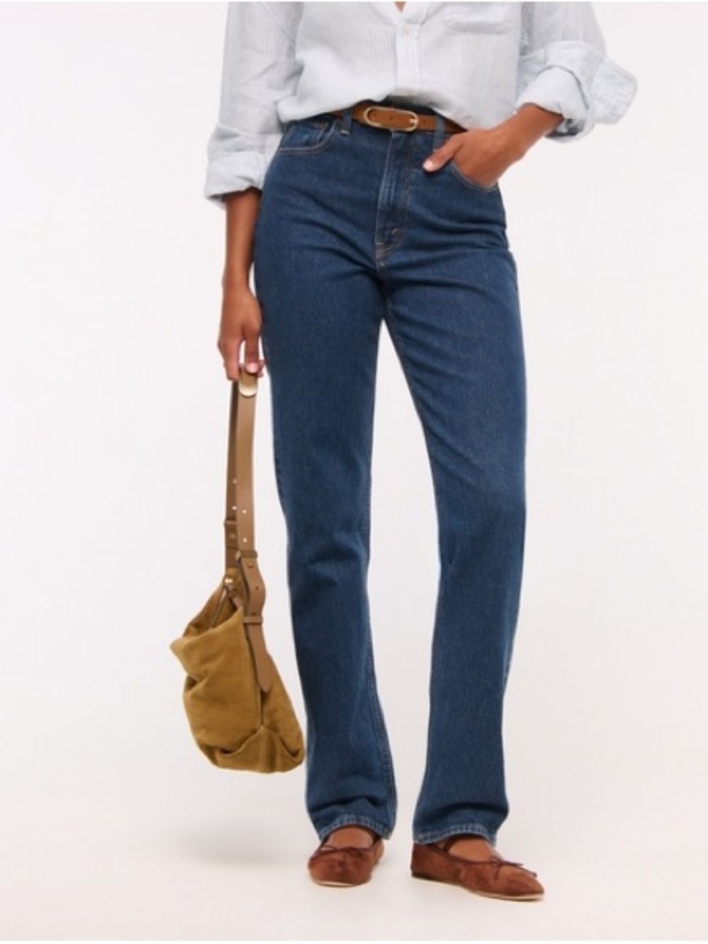 Abercrombie & Fitch Indigo High-Rise Straight Jeans